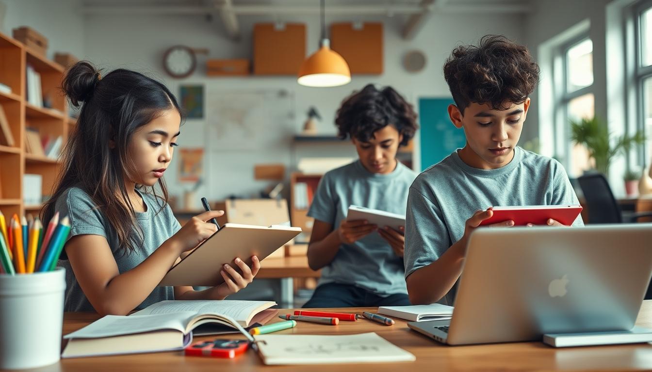 Student using online courses for flexible education