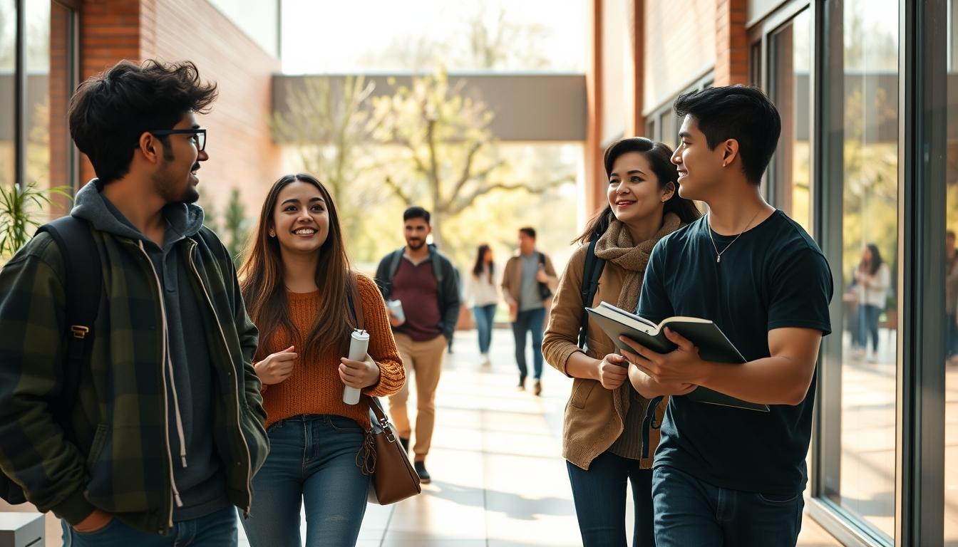 Modern university campus for students